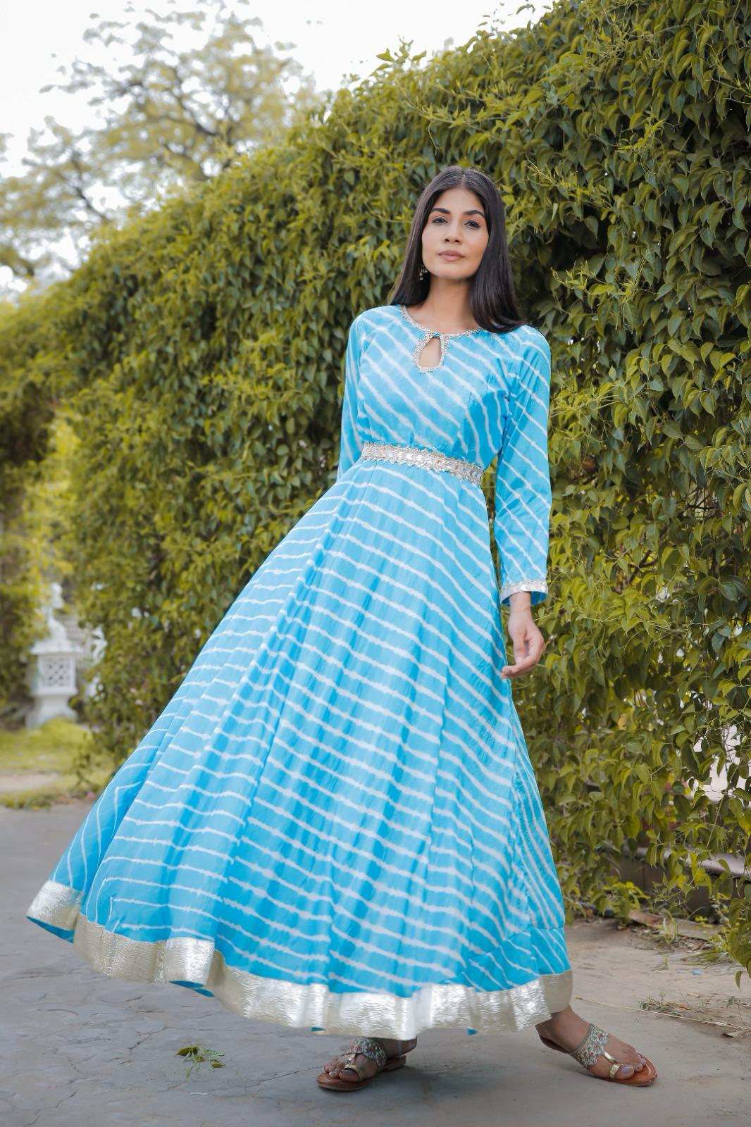 Stunning Lehriya Gown - Image 5