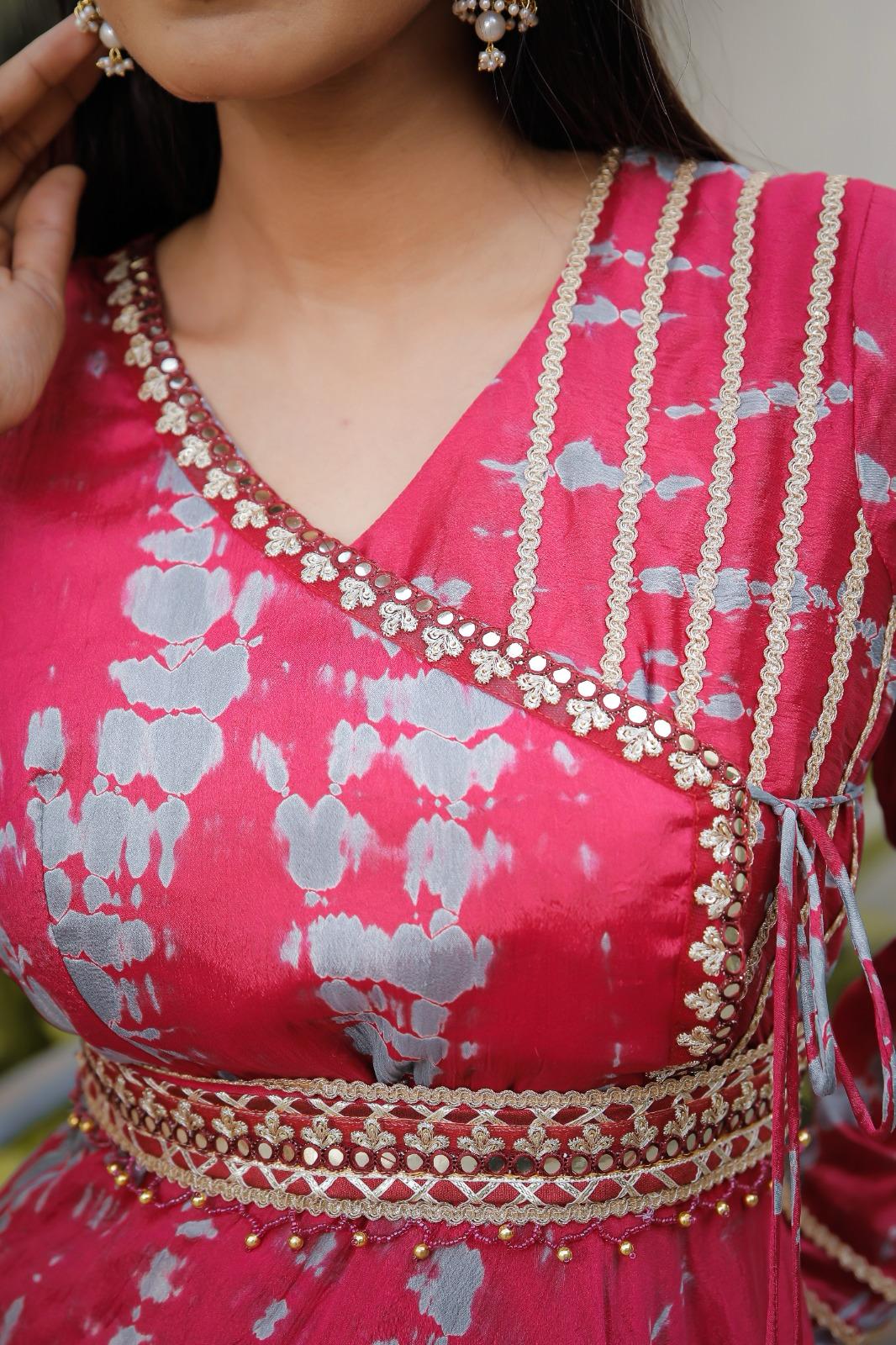 Tie-Dye Lehriya Gown - Image 3