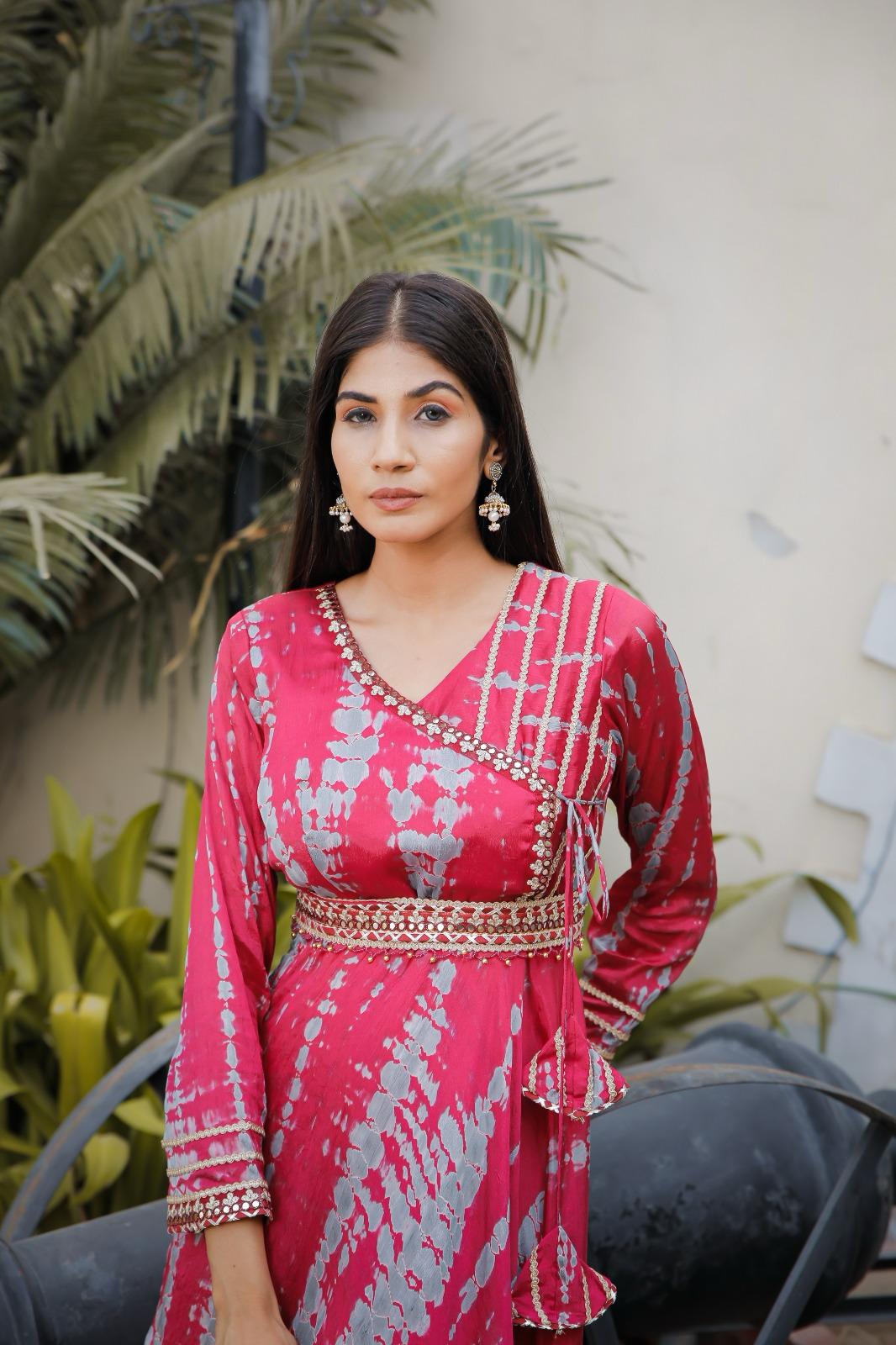 Tie-Dye Lehriya Gown - Image 2