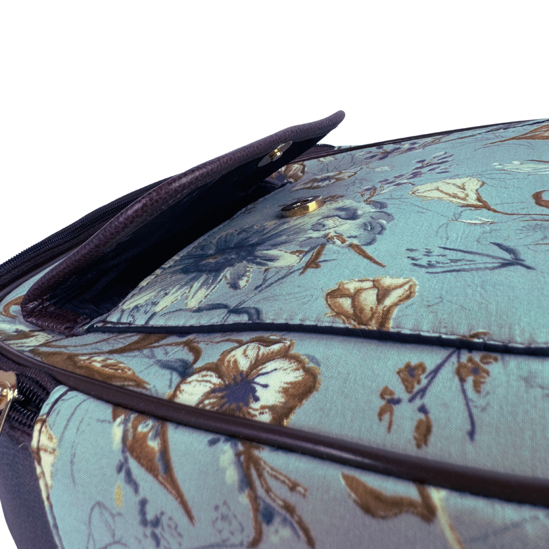 LABEL BANDHANI-3151 RAJASTHANI FLORAL PRINT BLUE MINI BAGPACK - Image 2