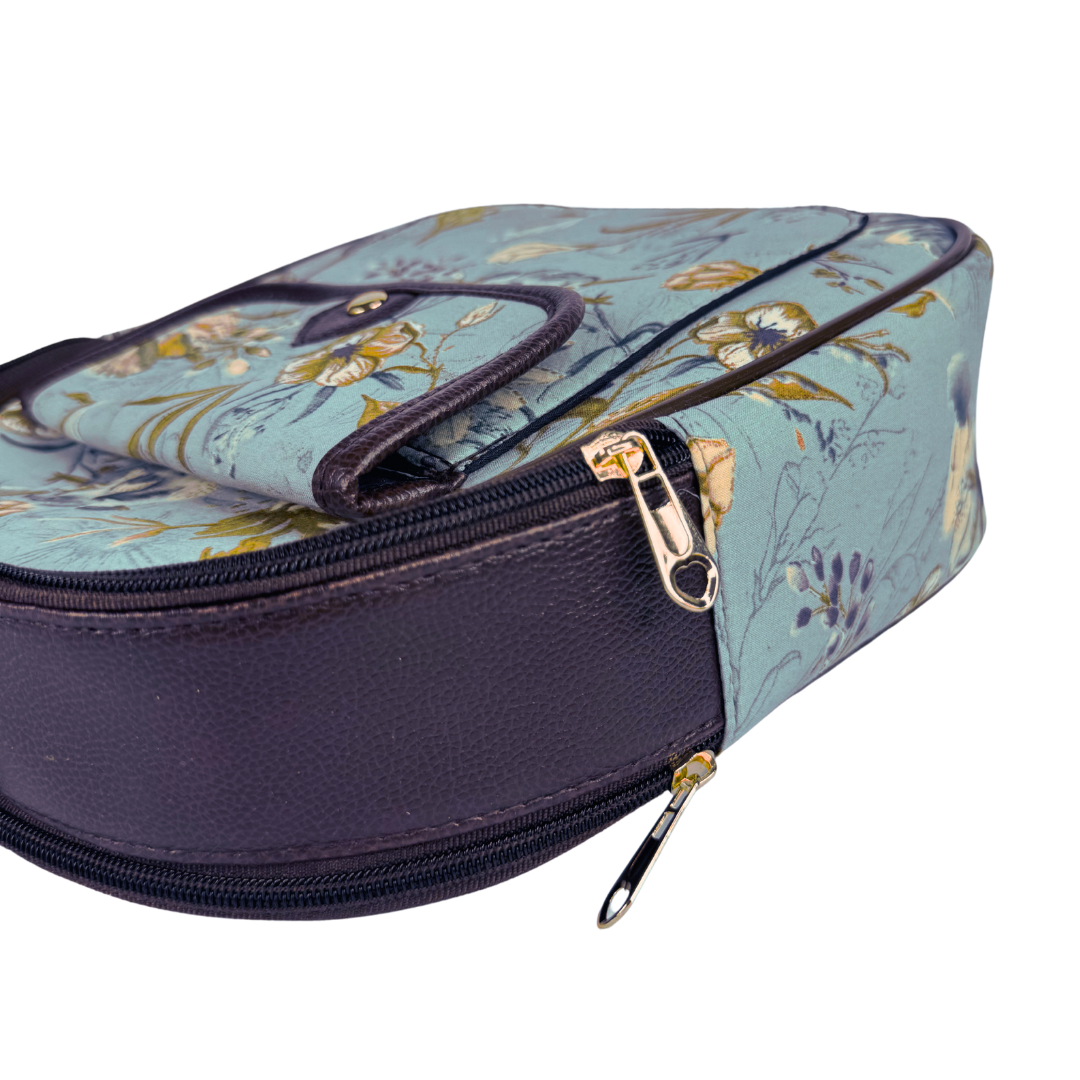 LABEL BANDHANI-3151 RAJASTHANI FLORAL PRINT BLUE MINI BAGPACK - Image 3