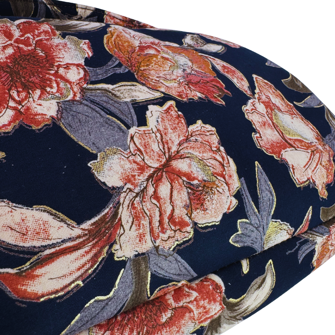 LABEL BANDHANI-1202 RAJASTHANI PRINT FLORAL BLACK HANDBAG - Image 3